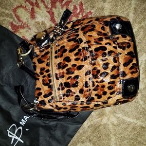 B. Makowsky leopard print handbag